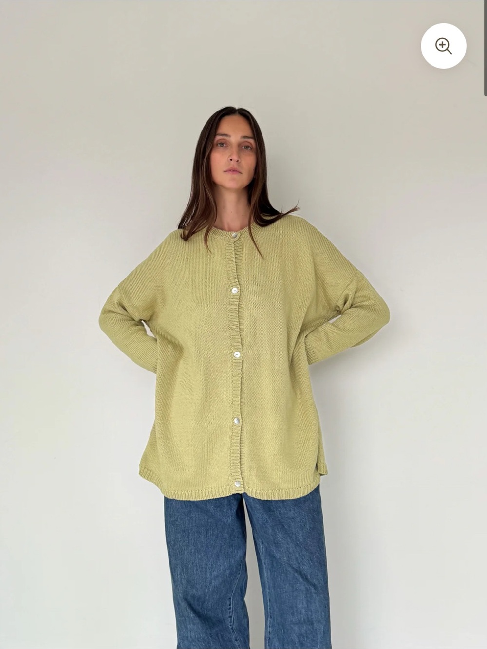 NWT Elena Cardigan in Fennel Honest Cotton